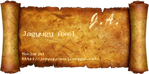Jagyugy Axel névjegykártya